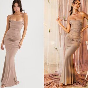 House of CB Taupe Maxi Dress